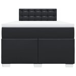 vidaXL Sommier à lattes de lit avec matelas noir 120x190 cm similicuir