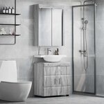 vidaXL Ensemble de mobilier de salle de bain TULUM Gris Sonoma