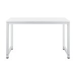 Bureau réglable poste de travail table bois mélaminé 120 cm blanc 03_0001162