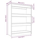 vidaXL Bibliothèque/Cloison Noir 80x30x103 cm Bois d'ingénierie