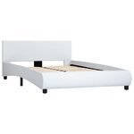 vidaXL Cadre de lit sans matelas blanc similicuir 140x200 cm