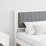 vidaXL Tête de lit capitonnée avec tête de lit Blanc 180 cm Pin massif