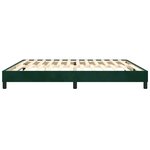 vidaXL Cadre de lit vert foncé 200x200 cm velours