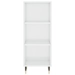 vidaXL Buffet blanc brillant 34 5x32 5x90 cm bois d'ingénierie