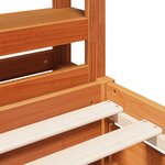vidaXL Cadre de lit sans matelas cire marron 140x190cm bois pin massif