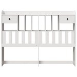 vidaXL Tête de lit avec rangement blanc 150 cm bois massif de pin