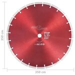 vidaXL Disque de coupe diamanté Acier 350 mm