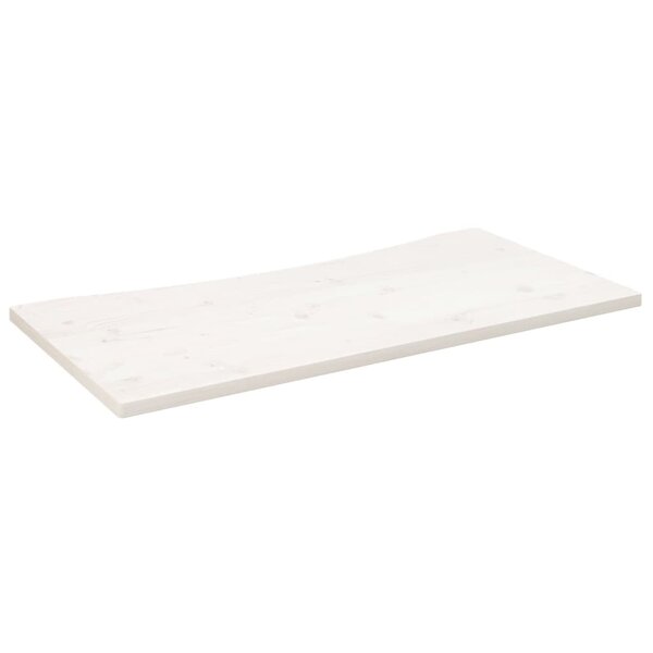 vidaXL Dessus de bureau blanc 100x50x2 5 cm bois massif de pin