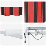 vidaXL Auvent Rétractable Orange et marron 450 × 300 cm Tissu  Métal