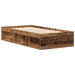 vidaXL Cadre de lit sans matelas vieux bois 90x200 cm bois ingénierie