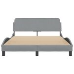 vidaXL Cadre de lit sans matelas gris clair 140x200 cm tissu