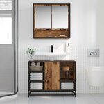 vidaXL Armoire Miroir de Salle de Bain Bois ancien 65 x 20 x 60 cm