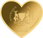 Monnaie SOUTH KOREA HEART WITH FLAG Sport Icons 1/1000 Oz Or 3000 Francs Chad (PRÉCOMMANDE)