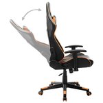 vidaXL Chaise de jeu Noir et orange Cuir artificiel