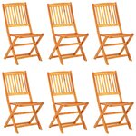 vidaXL Mobilier à dîner de jardin pliable 7 Pièces Bois d'acacia solide