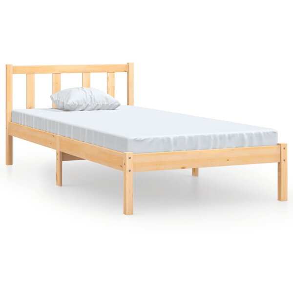 vidaXL Cadre de lit bois de pin massif 90x190 cm simple