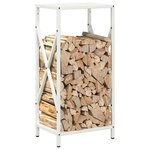 vidaXL Portant de bois chauffage blanc 34x25x70 cm