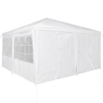 vidaXL Tente de fête Blanc 400 x 400 x 266 cm Polyester  Acier