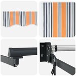 vidaXL Auvent rétractable électrique Bleu et Orange 3 x 2 5 m