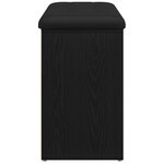 Banc de rangement vidaXL Chêne noir 80x30x48 cm Bois reconstitué