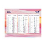 Calendrier Mural  2026 - 12 Mois - 27 x 21 cm - Fantaisie