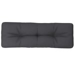 vidaXL Coussin de palette anthracite 120x40x12 cm tissu