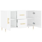 vidaXL Buffet blanc brillant 100x36x60 cm bois d'ingénierie