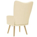 vidaXL Chaise de relaxation Crème Tissu