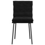 vidaXL Chaises à manger lot de 2 Noir Velours