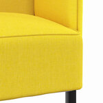 vidaXL Canapé à Haut Dossier Jaune clair 109 x 56 x 121 cm tissu