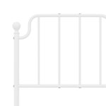 vidaXL Cadre de lit métal avec tête de lit/pied de lit blanc 120x190cm