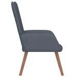 vidaXL Chaise de relaxation Gris foncé Velours