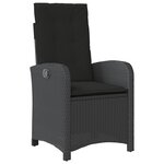 vidaXL Ensemble de salle à manger de jardin 5 pièces avec coussins Noir Rattan Poly