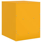 vidaXL Table de chevet jaune moutarde 34 5x39x44 cm acier