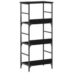 Bibliothèque vidaXL Noir Chêne 50x33x117 5 cm Bois d'ingénierie et Acier