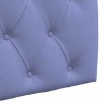 vidaXL Tête de lit suspendue Avec lumière LED Bleu denim Tissu
