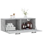 vidaXL Armoire murale gris béton 100x36 5x35 cm bois d'ingénierie