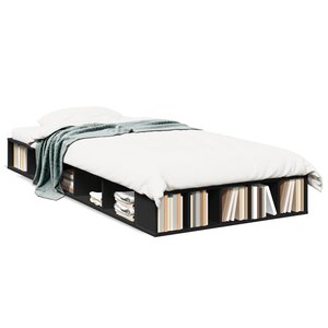 vidaXL Cadre de lit sans matelas noir 90x190 cm