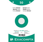 Paquet 50 fiches bristol blanc quadrillé 5x5 perforé 125x200mm x 24 EXACOMPTA
