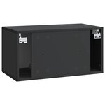 vidaXL Meuble TV mural Noir 59 5 x 31 x 30 cm Bois d'ingénierie