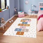 Tapis enfant Marelle 80 x 150 cm - Blanc