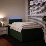 vidaXL Sommier à lattes de lit et matelas Vert foncé 120x200cm Velours