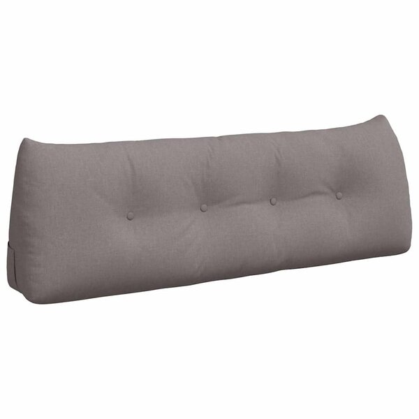 vidaXL Coussin de Dos Taupe 140 x 24 x 50 cm tissu