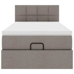 vidaXL Cadre de lit ottoman avec matelas taupe 80x200 cm tissu