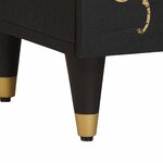 vidaXL Cabinet de chevet avec porte 2 Pièces Noir 40 x 33 x 46 cm