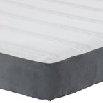 vidaXL Matelas à ressorts ensachés Gris Foncé Mi-ferme 80x200x20 cm Tissu