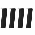 vidaXL Pieds de table basse 4 pièces Noir 30 cm Acier