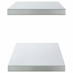 vidaXL Étagères murales 2 Pièces 100x30x3 cm argenté acier inoxydable