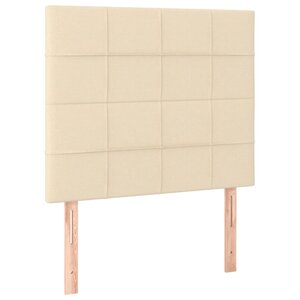 vidaXL Têtes de lit 2 Pièces Crème 80x5x78/88 cm Tissu