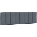 vidaXL Coussin de tête de lit Hanko gris foncé 160 cm velours